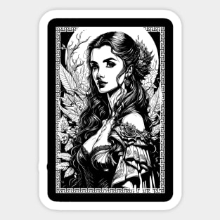 Black and White Mother Nature Framed Sticker